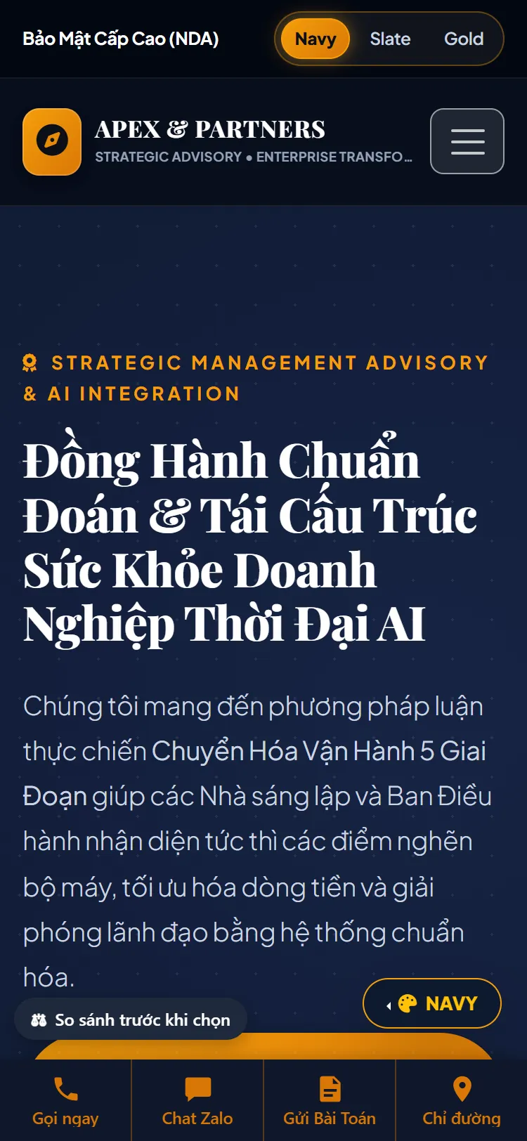 Web Cố vấn & Tư vấn doanh nghiệp – Trang chủ (điện thoại)
