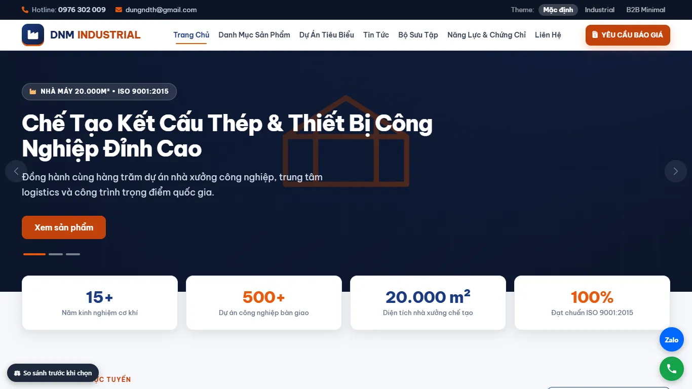 Ảnh chụp Web Doanh nghiệp & Sản xuất