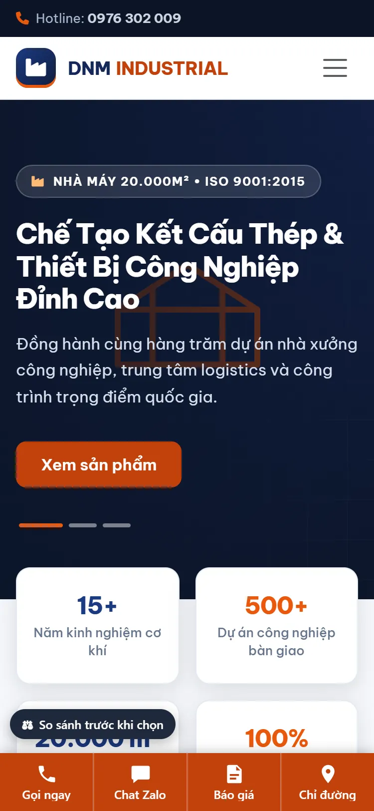 Quản lý Dự án & Hợp đồng – Demo gần nhất — Trang chủ (điện thoại)