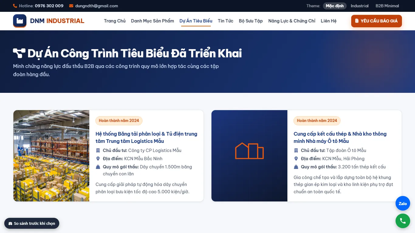 Quản lý Dự án & Hợp đồng – Demo gần nhất — Dự án (máy tính)