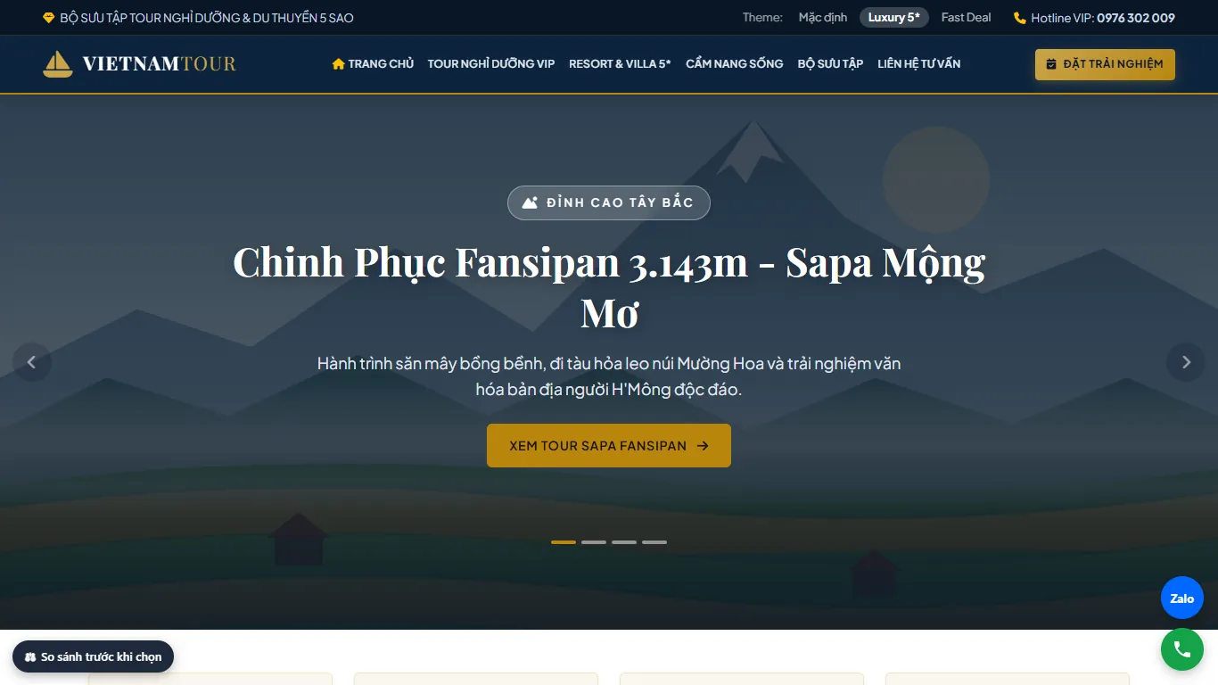 Điều hành Tour & Lữ hành – Demo gần nhất — Giao diện thứ hai (máy tính)