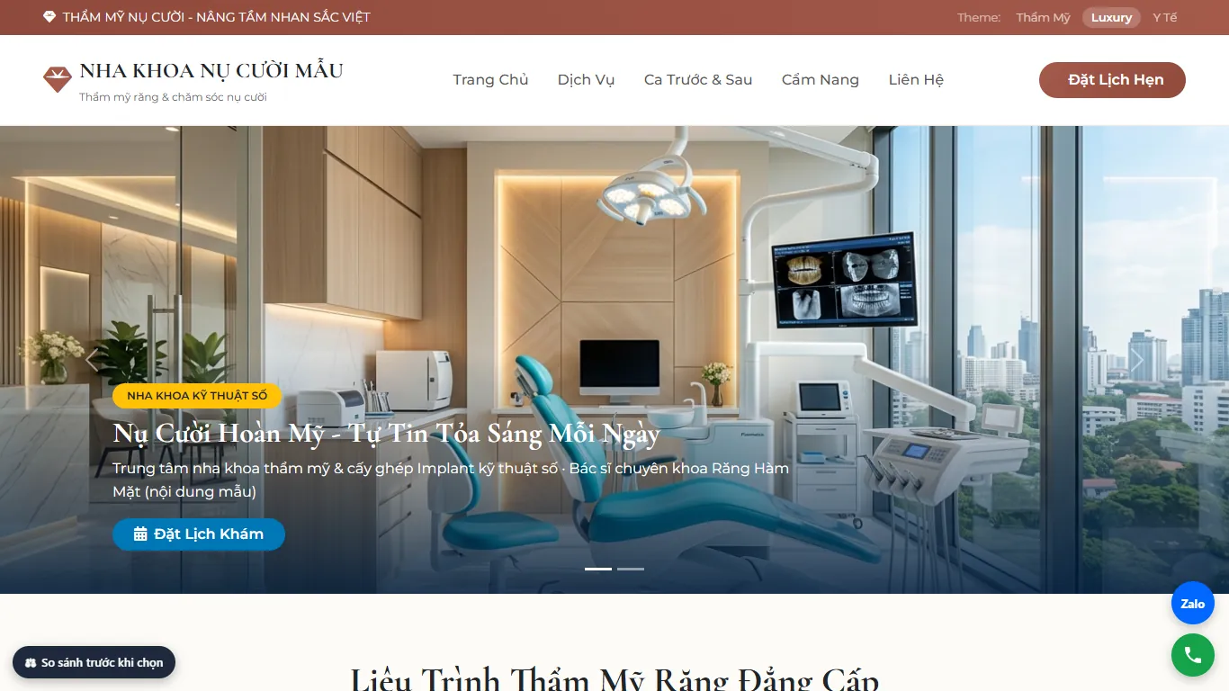Quản lý Phòng khám – Demo gần nhất — Giao diện thứ hai (máy tính)